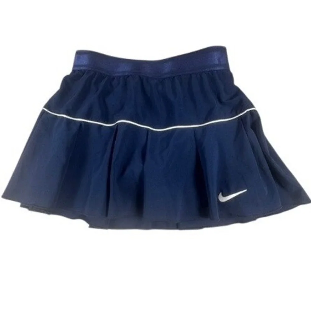 Nike‎ Skort Women XS Court Dri-FIT Tennis Skirt Navy Blue Pleated Athletic 1544